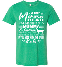 Load image into Gallery viewer, Momma Llama Shirt | Funny Mom Shirts | Momma Bear Shirt kelly green