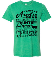 Load image into Gallery viewer, Auntie Llama Shirt | Auntie Bear Shirt | Funny Aunt Shirts heathered kelly