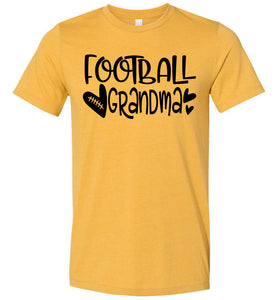 Football Grandma Shirts heather mustard