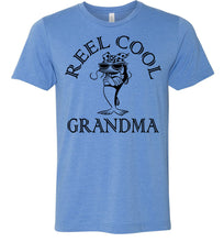 Load image into Gallery viewer, Reel Cool Grandma Funny Fishing Grandma T Shirt blue