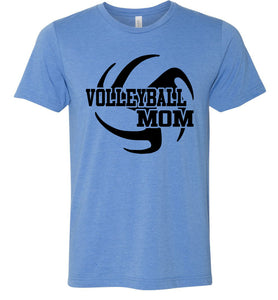 Volleyball Mom T Shirts blue