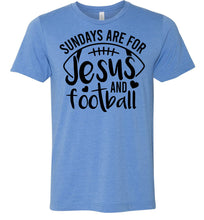 Load image into Gallery viewer, Sundays Are For Jesus And Christian Football Shirts blue
