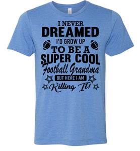 Super Cool Football Grandma Shirts blue