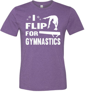 I Flip For Gymnastics T Shirts purple