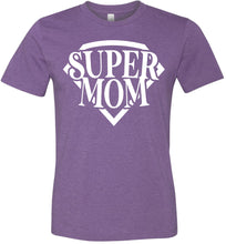 Load image into Gallery viewer, Super Mom T Shirt heather purple