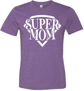 Super Mom T Shirt heather purple