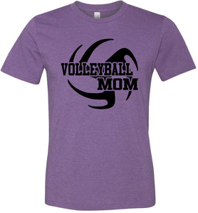Volleyball Mom T Shirts purple