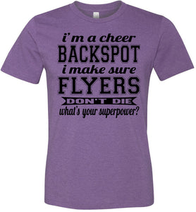 I'm A Backspot Funny Unisex Cheer Backspot Shirts heather purple