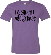 Load image into Gallery viewer, Football Grandma Shirts heather purple