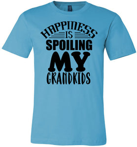 Happiness Is Spoiling My Grandkids Tshirt turquise