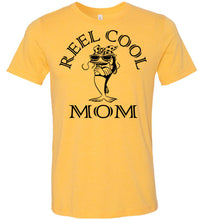 Load image into Gallery viewer, Reel Cool Mom Fishing Mom Tee Shirts yellow gold