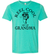 Load image into Gallery viewer, Reel Cool Grandma Funny Fishing Grandma T Shirt green