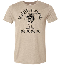 Load image into Gallery viewer, Reel Cool Nana Fishing T-Shirts tan
