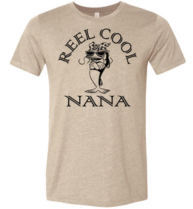 Reel Cool Nana Fishing T-Shirts tan