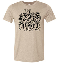 Load image into Gallery viewer, Thankful And Blessed Thanksgiving Fall Shirt tan