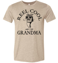 Load image into Gallery viewer, Reel Cool Grandma Funny Fishing Grandma T Shirt tan