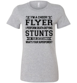 I'm A Cheer Flyer Funny Cheer Flyer Shirts Bella Ladies Athletic heather 