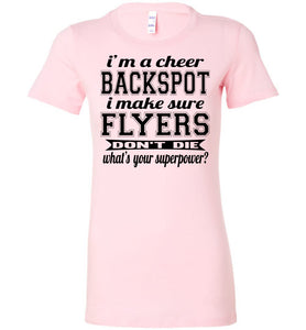 I'm A Backspot Funny Cheer Backspot Shirts ladies pink
