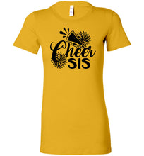 Load image into Gallery viewer, Cheer Sis Cheer Sister Shirt gold