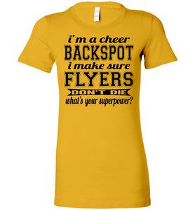 I'm A Backspot Funny Cheer Backspot Shirts ladies gold