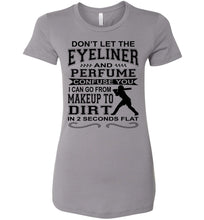 Load image into Gallery viewer, Makeup And Dirt Funny Softball Shirts crew storm