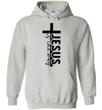 Load image into Gallery viewer, Jesus Is The Way Christian Quote Hoodie grey