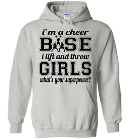 I'm A Cheer Base Funny Cheer Base Hoodies ash