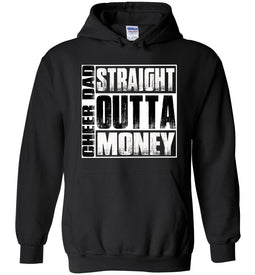 Cheer Dad Hoodie, Cheer Dad Straight Outta Money black