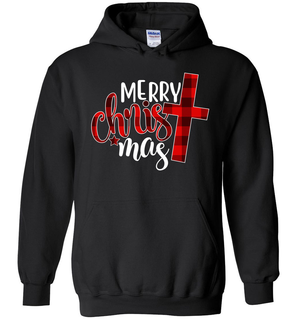 Merry Christ Mas Christian Christmas Hoodie black