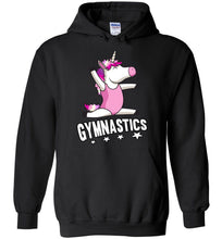 Load image into Gallery viewer, Unicorn Gymnastics Hoodie For Girls black