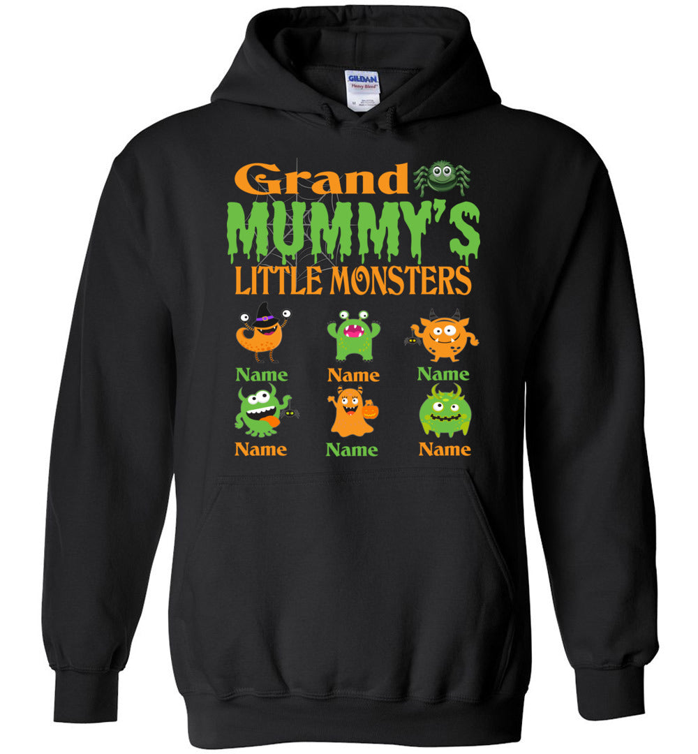 Grand Mummy's Little Monsters Grandma Halloween Hoodie