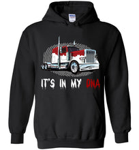 Load image into Gallery viewer, It&#39;s In My DNA Long Sleeve Trucker Hoodie black