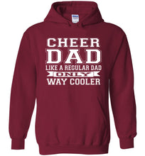 Load image into Gallery viewer, Cheer Dad Hoodie, Cheer Dad Like A Regular Dad Only Way Cooler cardinal red
