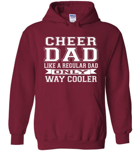 Cheer Dad Hoodie, Cheer Dad Like A Regular Dad Only Way Cooler cardinal red