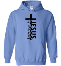 Load image into Gallery viewer, Jesus Is The Way Christian Quote Hoodie blue