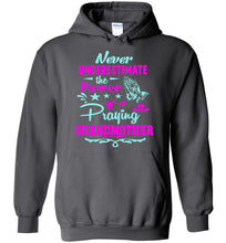 Load image into Gallery viewer, Never Underestimate The Power Of A Praying Grandmother Hoodie charcoal