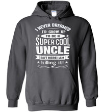 Load image into Gallery viewer, Super Cool Uncle Hoodie | Uncle Gifts charcoal