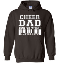 Load image into Gallery viewer, Funny Cheer Dad Hoodie, Scan For Payment brown