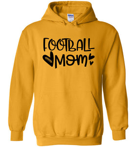 Cute Personalized Football Mom Hoodies gold