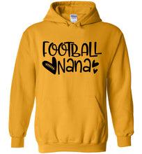 Load image into Gallery viewer, Cute Football Nana Hoodie gold