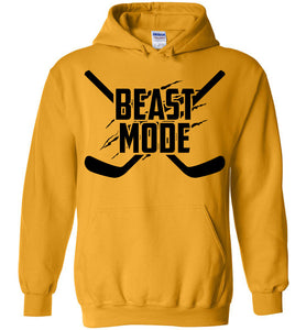 Beast Mode Hockey Hoodie gold