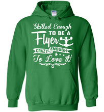 Load image into Gallery viewer, Crazy Enough To Love It! Cheer Flyer Cheer Hoodies green
