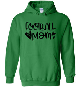 Cute Personalized Football Mom Hoodies green