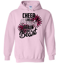 Load image into Gallery viewer, Cheer Like A Beauty Train Like A Beast Cheer Hoodies For Girls pink