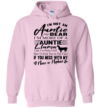 Load image into Gallery viewer, I&#39;m Not An Auntie Bear I&#39;m More Of An Auntie Llama Hoodie pink