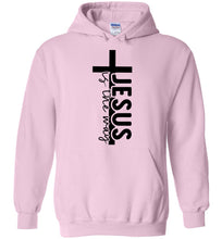Load image into Gallery viewer, Jesus Is The Way Christian Quote Hoodie pink