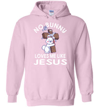 Load image into Gallery viewer, Easter Hoodie, No Bunny Loves Me Like Jesus pink