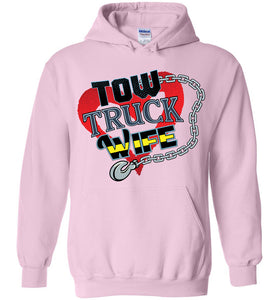 Tow Truck Wife Hoodie pink