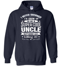 Load image into Gallery viewer, Super Cool Uncle Hoodie | Uncle Gifts navy
