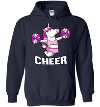 Load image into Gallery viewer, Unicorn Cheer Hoodies navy